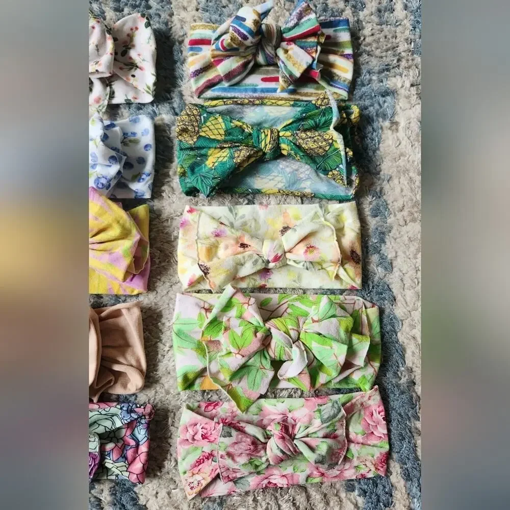 Baby Bling Headbands Unique Prints || Set of 10 EUC